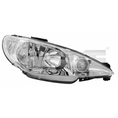 Bilde av TYC 20 6155 35 2 Frontlykter høyre H7/H7 for høyrekjøring med elektromotor PEUGEOT: 206 Hatchback