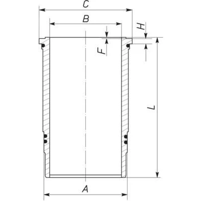 Bilde av Sylinderhylse MAHLE ORIGINAL 037 LW 00106 001