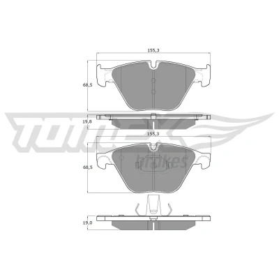 Bilde av TOMEX brakes TX 17 35 Bremseklosser framaksel klargjort for slitasjeindikator BMW: 5 Touring, Sedan, 6 Coupé