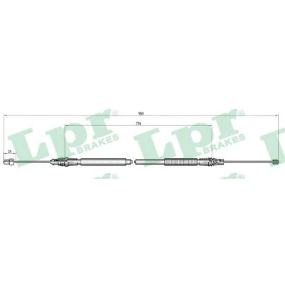 Bilde av LPR C0759B Bremsekabel 959/770 Skivebrems CITROËN: C4 I Grand Picasso