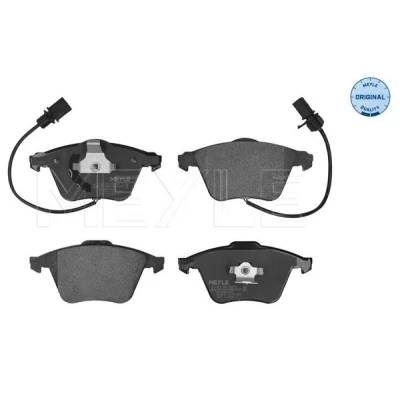 Bilde av MEYLE 025 239 5020/W Bremseklosser ORIGINAL Quality framaksel inkl. slitasjevarselkontakt med antihyle blikk AUDI: A6 C6 Allroad, A8 D3, Avant