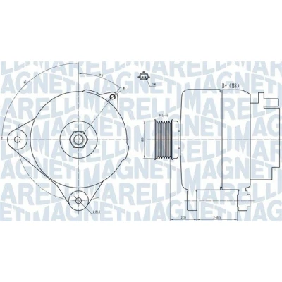 Bilde av MAGNETI MARELLI 063731887010 Dynamo 14V 120A RENAULT: MEGANE 3 Grandtour