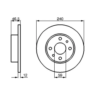 Bilde av Bremseskive, Framaksel, fiat,lancia, 5961814, 71738423
