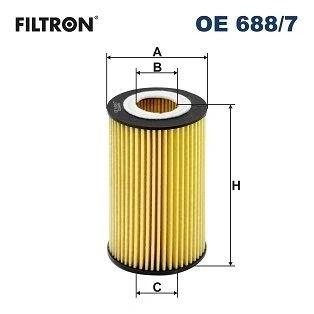 Bilde av FILTRON OE 688/7 Oljefilter Filterinnsats AUDI: A4 B8 Avant, A6 C7 Sedan