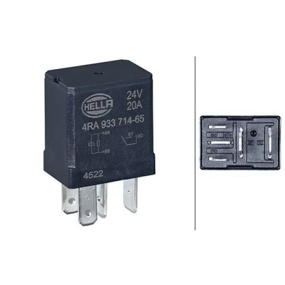 Bilde av HELLA 4RA 933 714 651 Relè, arbeidsstrøm 20A 4 polet