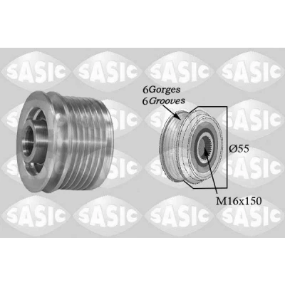 Bilde av SASIC 1674001 Remskive, generator RENAULT: MEGANE 2