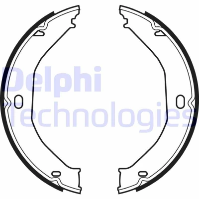 Bilde av DELPHI LS2078 Handbromsbackar JEEP: GRAND Cherokee 2, III, WRANGLER 2