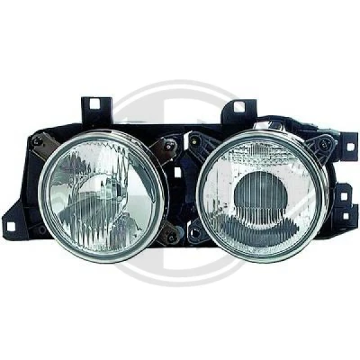 Bilde av DIEDERICHS 1222181 Frontlykter venstre H1/H1 uten motor for høydejustering hovedlys