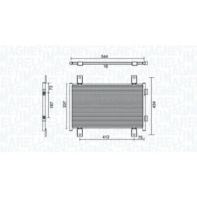 Bilde av MAGNETI MARELLI 350203895000 Kondensator 544x337x16 337 544 16 FIAT: Ducato II Flatvogn lastebil/Chassis