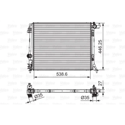 Bilde av VALEO 701662 Radiator Aluminium 446 539 27