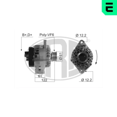 Bilde av ERA 210664A Dynamo 14V 120A ALFA ROMEO: 159 Sedan, Sportwagon, FIAT: Grande Punto Hatchback