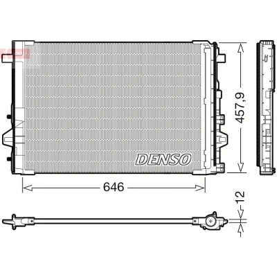 Bilde av DENSO DCN17059 Kondensator med tørker R 134a