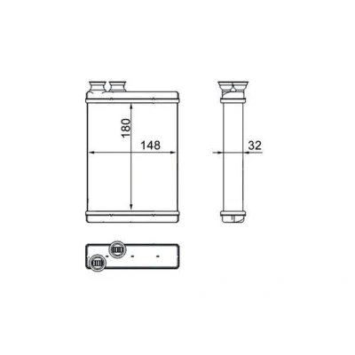 Bilde av MAHLE ORIGINAL AH 266 000S Varmeveksler