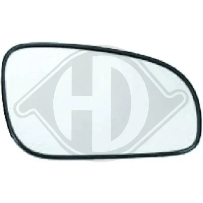 Bilde av DIEDERICHS 7661026 Speilglass høyre VOLVO: V70 2, S60 I, S80 I