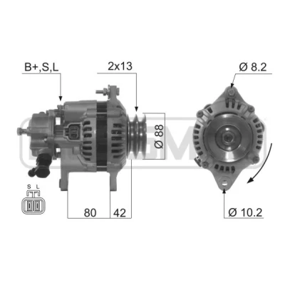Bilde av ERA 210596A Dynamo 14V 70A NISSAN: Patrol GR 4 SUV, Pick Up