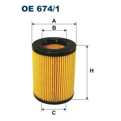 Bilde av FILTRON OE 674/1 Oljefilter Filterinnsats HYUNDAI: Getz, Matrix, ACCENT 2