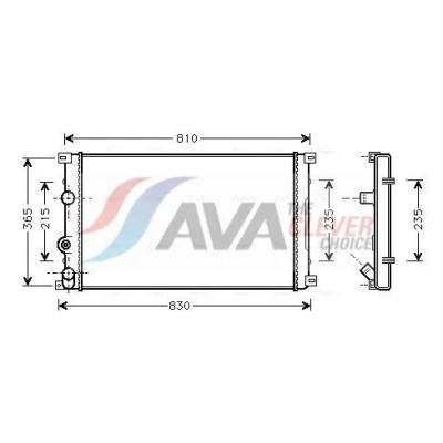 Bilde av PRASCO RTA2276 Radiator Aluminium 730 415 32 Kjøleribber satt sammen mekanisk