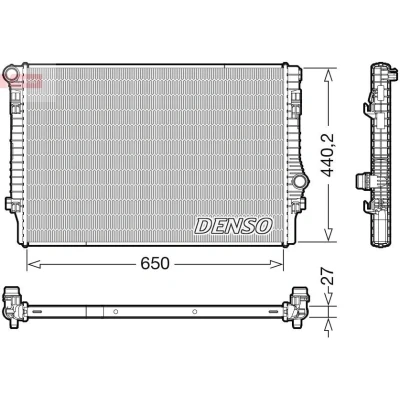 Bilde av DENSO DRM32049 Radiator 650 456 27 VOLKSWAGEN: Golf 7, 7 Variant, SKODA: Superb III Stasjonsvogn