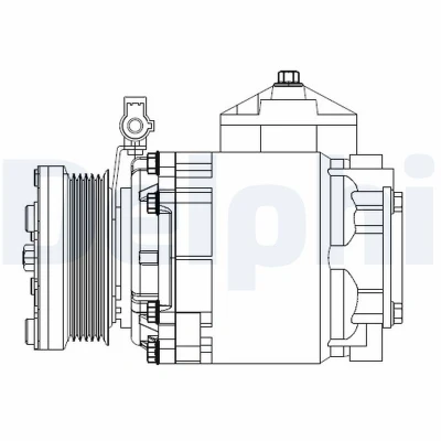 Bilde av DELPHI CS20525 Kompressor Scroll PAG 56 med kompressorlje