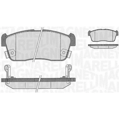 Bilde av MAGNETI MARELLI 363916060471 Bremseklosser med akustisk slitasjevarsel SUZUKI: IGNIS I, 2, SUBARU: JUSTY 4, DAIHATSU: Sirion II, I