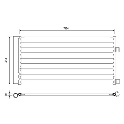 Bilde av VALEO 814378 Kondensator med tørker 15 10 Aluminium 358 R 134a