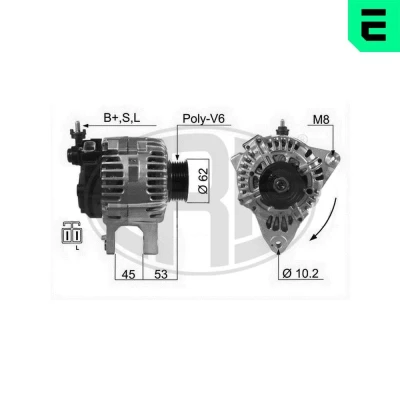 Bilde av ERA 210479A Dynamo 14V 110A HYUNDAI: Tucson, Santa Fe I