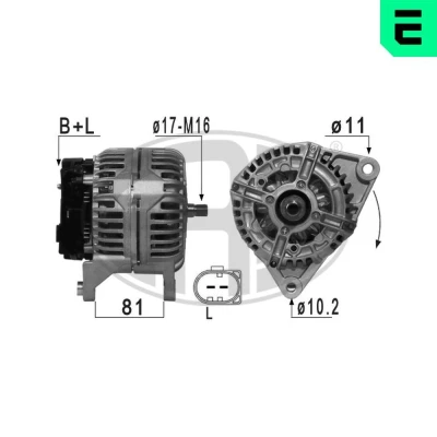 Bilde av ERA 210940A Dynamo 14V 140A PEUGEOT: Boxer Minibuss, Van, FIAT: Ducato III Flatvogn lastebil / Chassis, CITROËN: Jumper II Minibuss