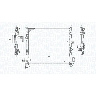 Bilde av MAGNETI MARELLI 350213199600 Radiator 650 408 16 Kjøleribber loddet