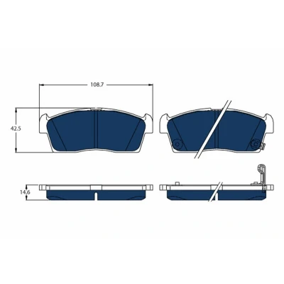 Bilde av TRW GDB1940BTE Bremseklosser med akustisk slitasjevarsel PEUGEOT: iOn Hatchback, CITROËN: C Zero Hatchback