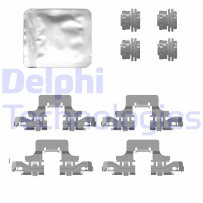 Bilde av DELPHI LX0776 Tibehørsett, skivebremse belegg AUDI: A4 B9 Sedan, Avant, Q5