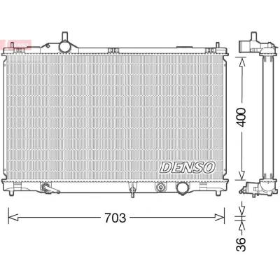 Bilde av DENSO DRM50095 Radiator 400 727 36