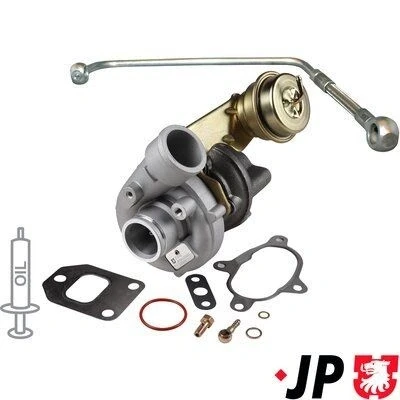 Bilde av JP GROUP 1117801510 Turbolader Eksosturbolader inkl. tetningssett, med oljetilløpsledning VOLKSWAGEN: Transporter 4 Bus,