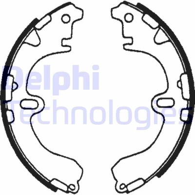 Bilde av DELPHI LS1601 Bremsesko 200 37 TOYOTA: Corolla VIII Liftback, VII Sedan, Sedan