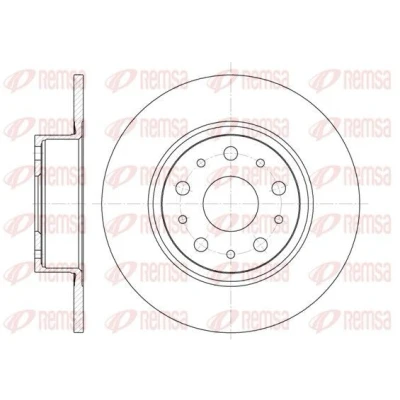 Bilde av REMSA 6457.00 Bremseskiver bakaksel 276, 276 10 5 fullt ut LANCIA: Kappa Sedan, ALFA ROMEO: 166