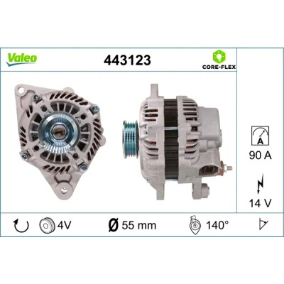 Bilde av VALEO 443123 Dynamo 14V 90A SMART: Fortwo II Cabrio