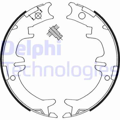 Bilde av DELPHI LS1892 Handbromsbackar TOYOTA: RAV4 II SUV, Previa / Estima II, Avensis Verso, LEXUS: RX IS I Sedan, GS