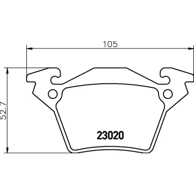 Bilde av HELLA 8DB 355 008 641 Bremseklosser klargjort for slitasjeindikator MERCEDES BENZ: Vito Minibuss, V Klasse, Van