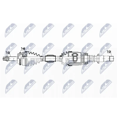 Bilde av Drivaksel toyota camry sedan (_v5_), Framaksel høyre, sedan, 43410 06790