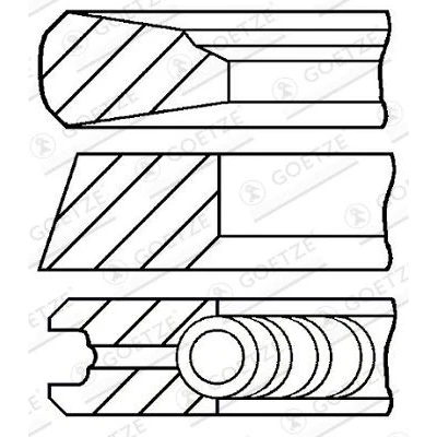 Bilde av GOETZE ENGINE 08 143000 00 Stempelringsett 93