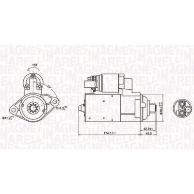 Bilde av MAGNETI MARELLI 063721409010 Starter 12 1,1 10 AUDI: A3 Sportback