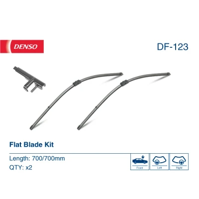 Bilde av Vindusvisker Denso Flat DF 123 Rammeløs MERCEDES BENZ: S Klasse Sedan, PEUGEOT: 407 SW