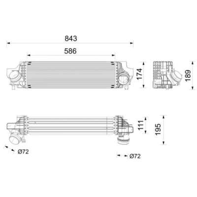 Bilde av Intercooler MAHLE ORIGINAL CI 735 000P