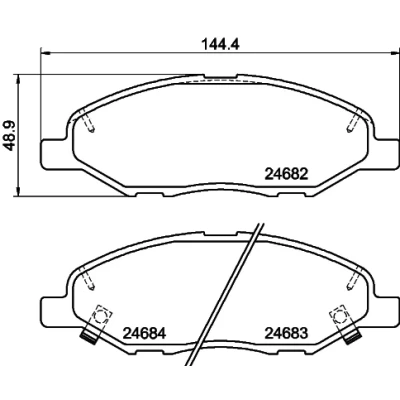Bilde av HELLA 8DB 355 014 371 Bremseklosser med akustisk slitasjevarsel tilbehør NISSAN: Note I, MICRA 3