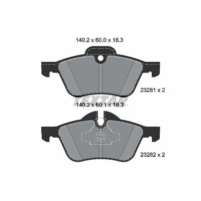 Bilde av TEXTAR 2328101 Bremseklosser klargjort for slitasjeindikator MINI: Hatchback, Cabrio