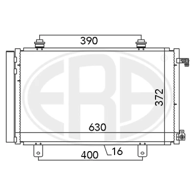 Bilde av ERA 667035 Kondensator med tørker SUZUKI: SX4 I Hatchback, FIAT: Sedici