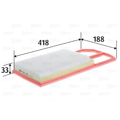 Bilde av VALEO 585395 Luftfilter 33 188 418 Filterinnsats VOLKSWAGEN: Caddy 2 Kastenwagen
