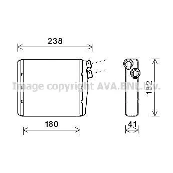 Bilde av PRASCO VO2087 Radiator Aluminium 590 498 32 Kjøleribber loddet VOLVO: 940 II Stasjonsvogn, I Sedan
