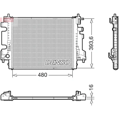 Bilde av DENSO DRM23113 Radiator 480 410 16