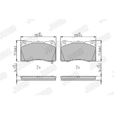 Bilde av JURID 572508J Bremseklosser med akustisk slitasjevarsel uten tilbehør TESLA: Model S, X, OPEL: Insignia A Sports Tourer, Astra J Tourer