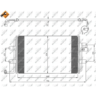 Bilde av NRF EASY FIT 35300 Kondensator med tetningsring 13 13, 13,0 Aluminium 550